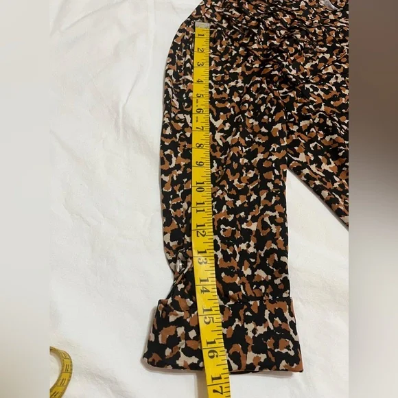 (26) Cocomo Petite Blouse with Black and Brown Pattern - Picture 7 of 15